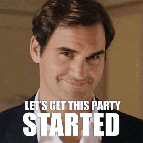 Roger Federer Party GIF - RogerFederer Party LetsGetThisPartyStarted GIFs