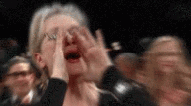 Yelling Meryl Streep GIF - Yelling MerylStreep Cheer GIFs