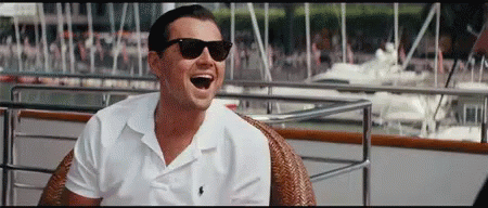 Image result for leonardo dicaprio wolf of wall street gif