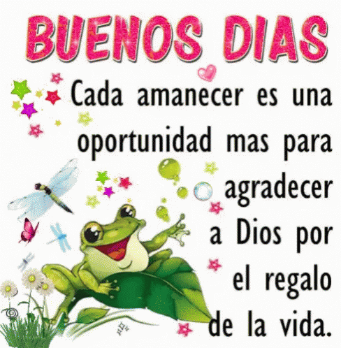 frog buenos dias gif