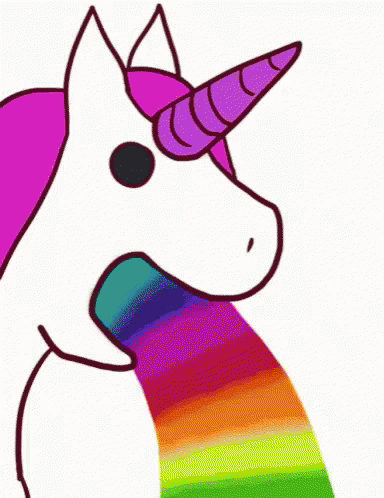 Unicorn Vomit Puking Rainbows GIF - UnicornVomit PukingRainbows - Discover & Share GIFs