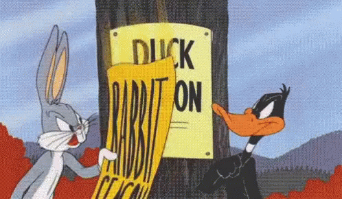 Duck Season Rabbit Season GIF - DuckSeason RabbitSeason - Discover ...