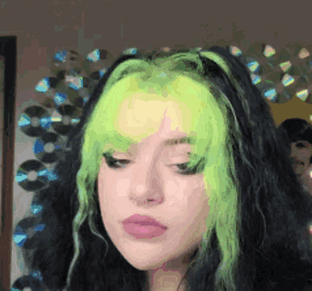 EGirl Green Haired GIF - EGirl GreenHaired Piercing - Discover & Share GIFs
