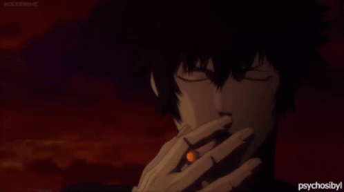 Anime guy smoking gif