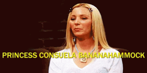 Friends Phoebe Princess Consuela Banana Hammock GIF ...