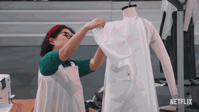Making Clothes Designer GIF - MakingClothes Designer Adjust - Discover & Share GIFs