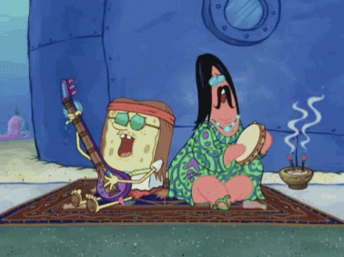Hippie Sponge Bob GIF - Hippie SpongeBob And GIFs
