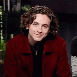 Image result for timothee chalamet smile gif