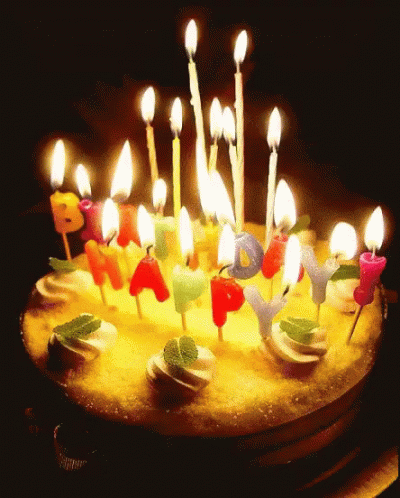 Animated Birthday Cake With Candles Blown Out For Toddlers
