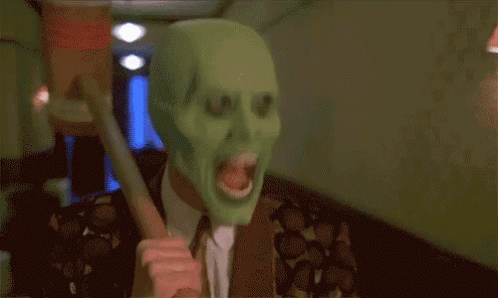 The Mask Jim Carrey GIF - TheMask JimCarrey Shocked - Discover & Share GIFs