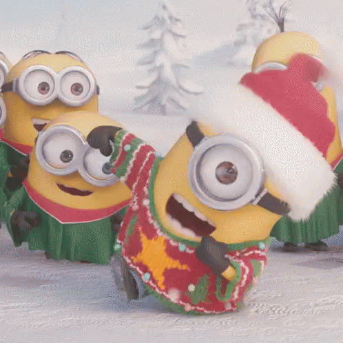 Hola Minions GIF - Hola Minions Christmas GIFs