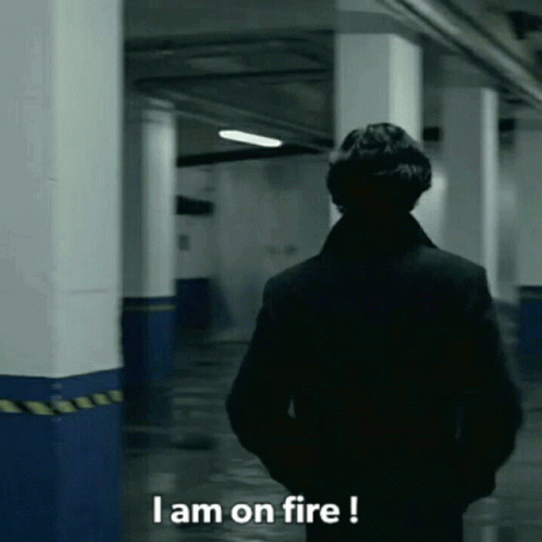 Sherlock Iam On Fire Gif Sherlock Iamonfire Walking Discover Share Gifs