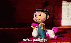 Image result for agnes he is pooping gifs