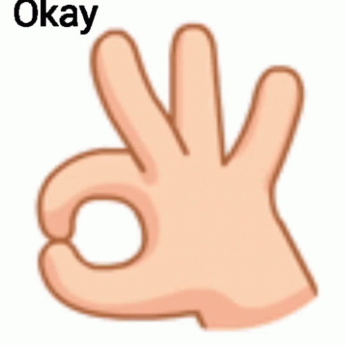okay hand gif okay