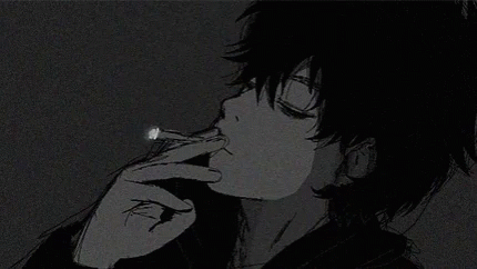 Depressed anime boy