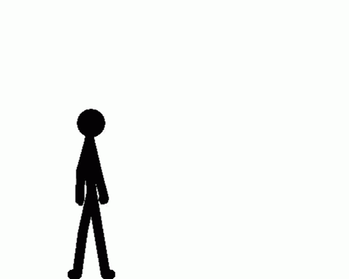 walking stickman drawing