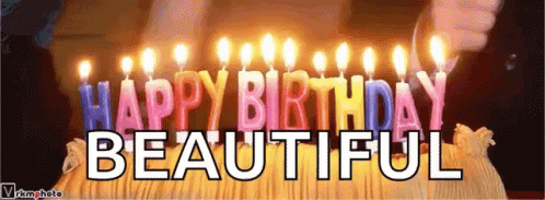 Happy Birthday Beautiful Birthday Cake Gif Happybirthdaybeautiful