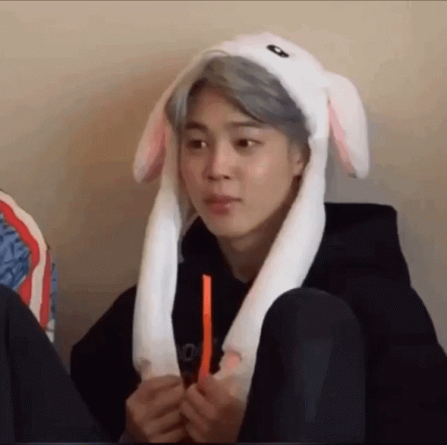 jimin shrugging