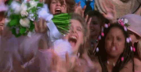 Image result for bouquet toss gif