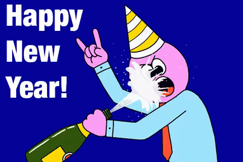 Happy New Year GIF - NewYears Champagne - Discover & Share GIFs