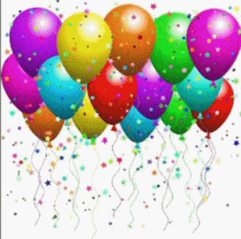 Birthday Balloons GIF - Birthday Balloons Confetti - Discover & Share GIFs