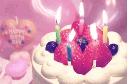 Happy Birthday Cake Gif Happybirthday Cake Candles Discover