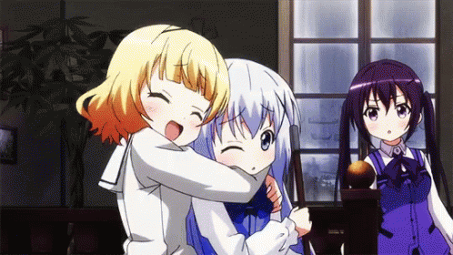 Anime Hug GIF - Anime Hug Gochuumon - Discover & Share GIFs