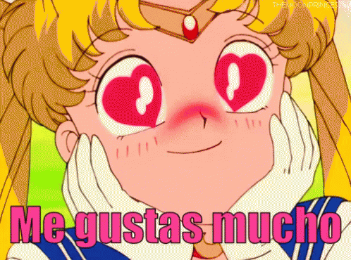 Sailor Moon Ojos De Corazón GIF - Corazon MeGustas Mucho GIFs