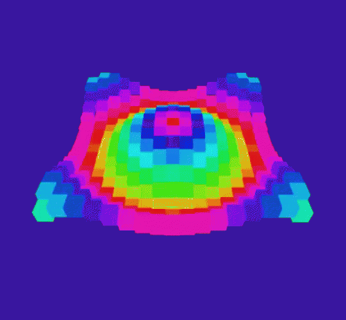rainbow pixel foamposite