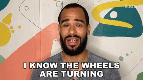 IKnow The Wheels Are Turning Bustle GIF - IKnowTheWheelsAreTurning Bustle Relocated GIFs