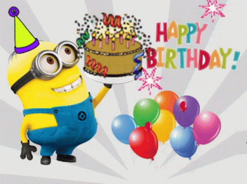 Happy Birthday Minions GIF - HappyBirthday Minions Cake - Discover ...