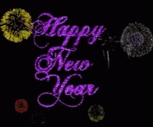 Happy New Year Fireworks GIF - HappyNewYear Fireworks AnimatedText - Discover &amp; Share GIFs