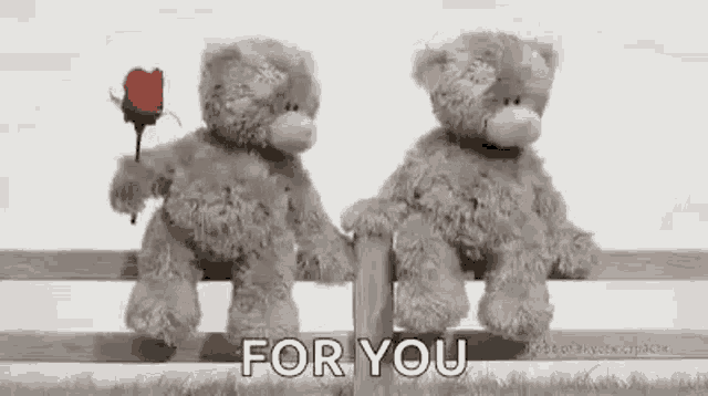 grey flower teddy bear