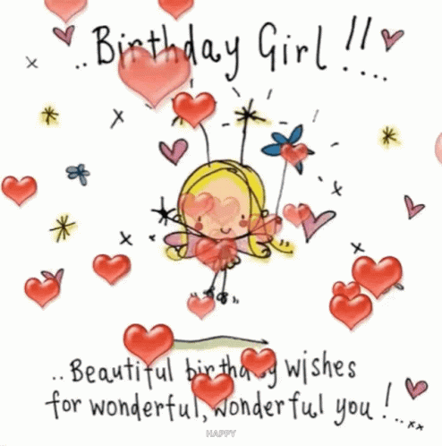 Happy Birthday Girl Beautiful GIF - HappyBirthdayGirl Beautiful Heart ...
