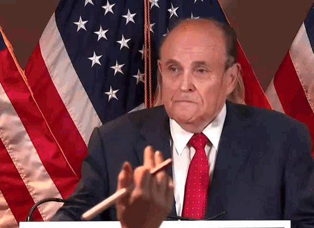 Rudy Giuliani Flop Sweat GIF - RudyGiuliani FlopSweat HairDye GIFs