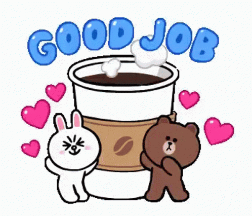 Cony And Brown Good Job GIF - ConyAndBrown GoodJob Coffee - Discover ...