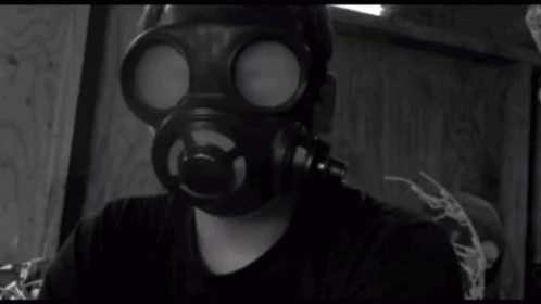 smoking gas mask gay