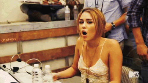 Shocked GIF - Shocked Mileycyrus - Discover & Share GIFs