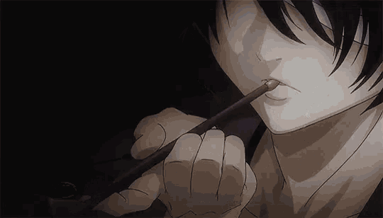 Anime guy smoking gif