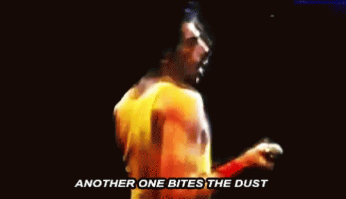 Image result for another one bites the dust gif"