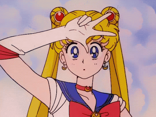 2 Cute Sailor Selfie GIF - SailorMoon Pose Smile - Discover & Share GIFs
