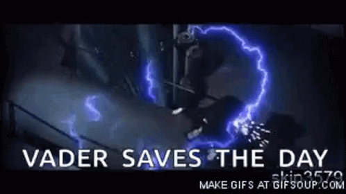 Image result for darth lifts emperor gif