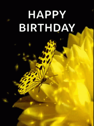 Happy Birthday With Butterflies Gifs