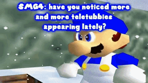 SMG4 Mario GIF - SMG4 Mario Teletubbies - Discover & Share GIFs