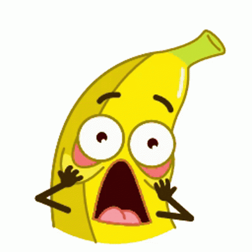 Banana Shocked GIF - Banana Shocked Nervous - Discover & Share GIFs