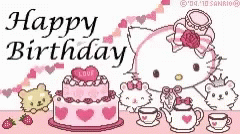 Hello Kitty Happy Birthday Gif Hellokitty Happybirthday Birthday Discover Share Gifs