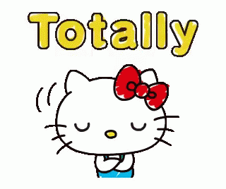 Hello Kitty Totally GIF - HelloKitty Totally Agree - Discover &amp; Share GIFs