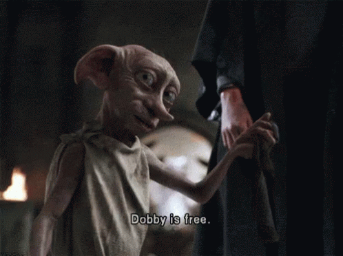 Dobby Is A Free Elf Gif Gifs Tenor