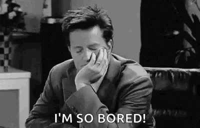 Resultado de imagen para chandler bored gif