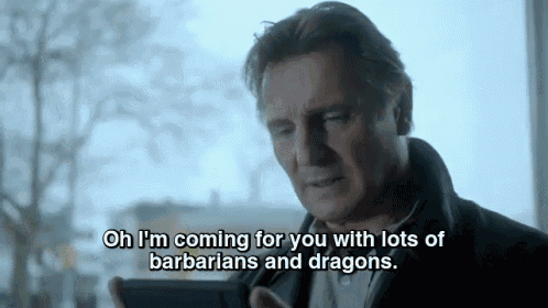 Liam GIF - LiamNeeson ClashOfClans Commerical - Discover & Share GIFs